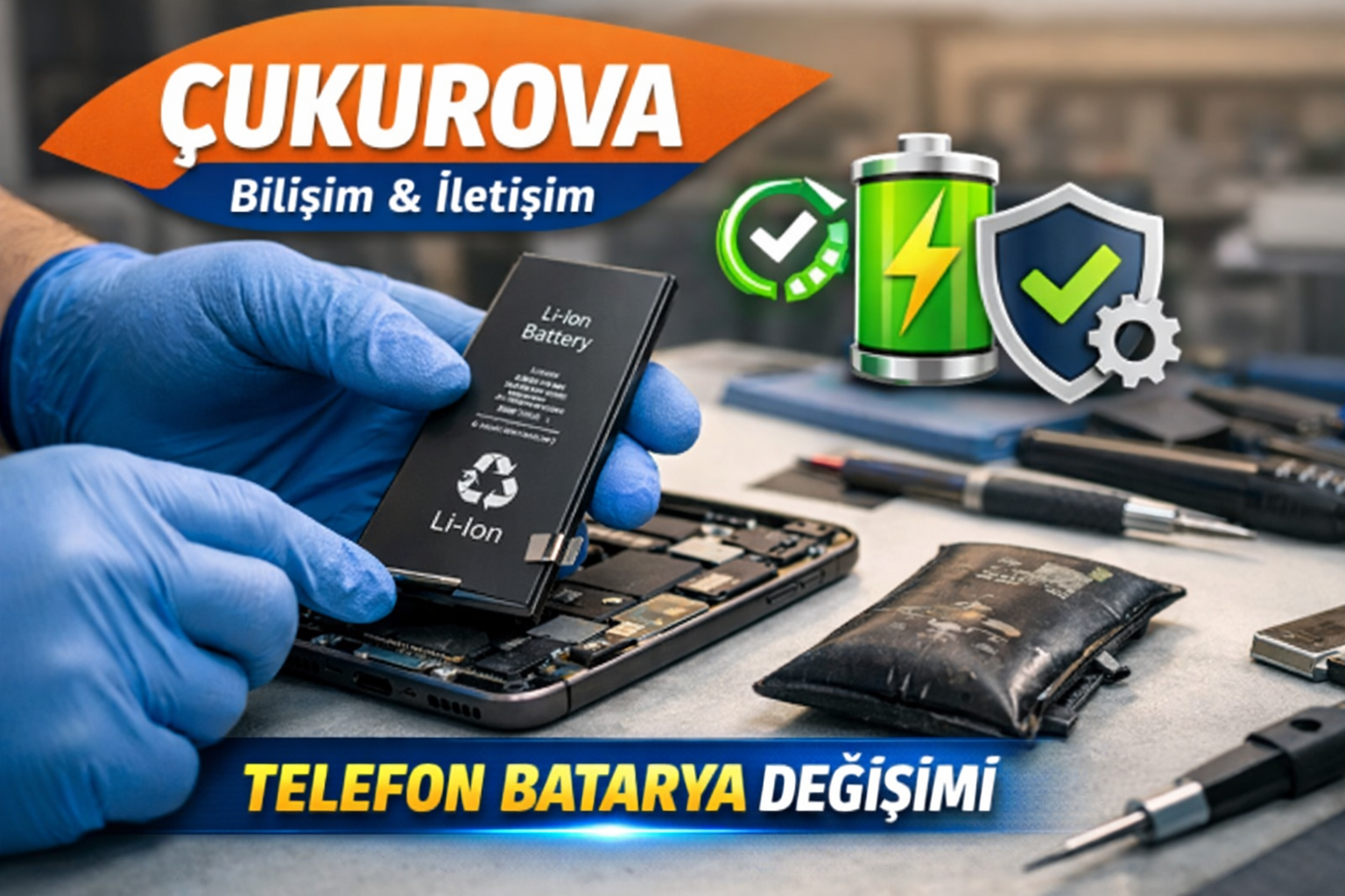 Çukurova Telefon Batarya Değişimi ve Pil Yenileme Hizmeti
