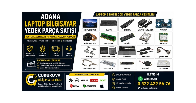 Adana Laptop Yedek Parça Satışı