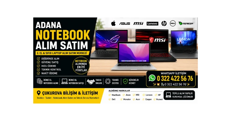 Adana notebook alım satım hizmeti