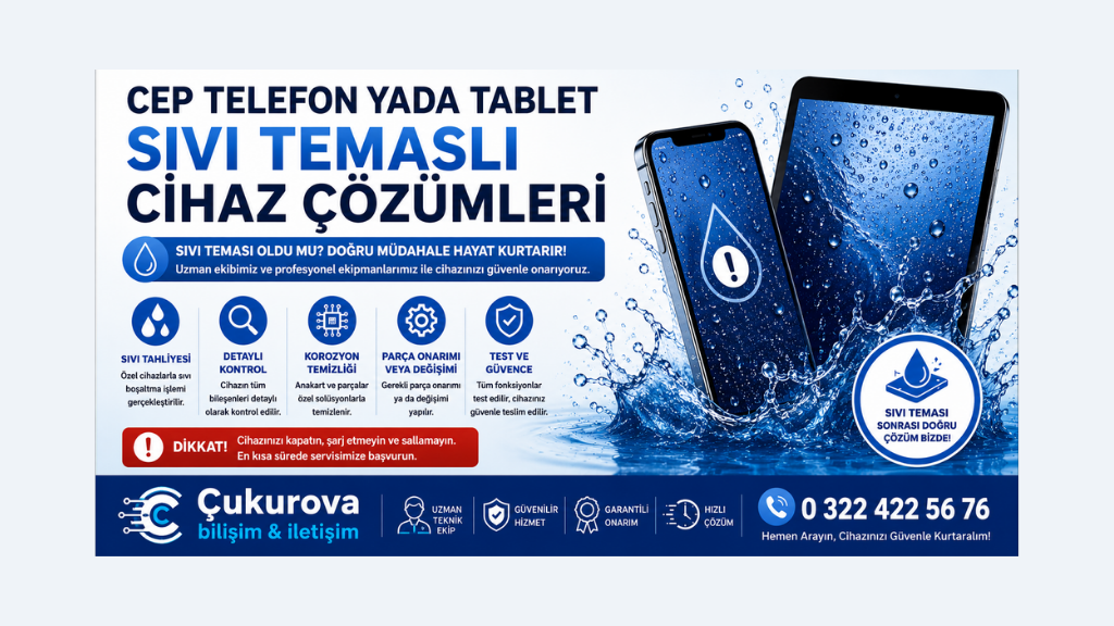 Cep Telefon yada Tablet Sıvı Temaslı Cihaz Çözümleri