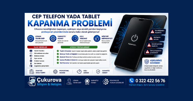 Cep Telefon Yada Tablet Kapanma Problemi