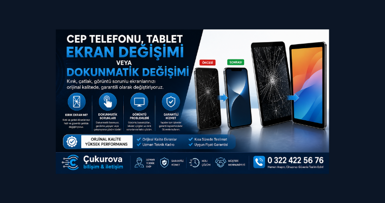 Cep Telefonu,Tablet Ekran Değişimi veya Dokunmatik Değişimi