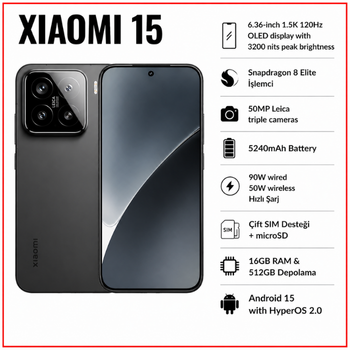 Xiaomi 15 Global 12/512 Gb  Sıfır