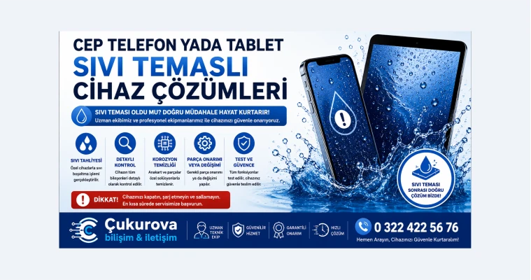 Cep Telefon yada Tablet Sıvı Temaslı Cihaz Çözümleri