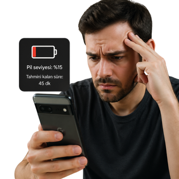 Google Pixel telefonda hızlı pil tüketimi sorunu yaşayan kullanıcı